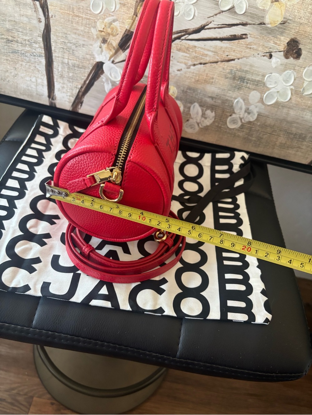 Marc Jacobs Red The Duffle Small Leather Mini Bag - Picture 12 of 12